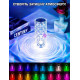 Настільна акумуляторна лампа з пультом 22 см нічник Троянда з пультом RGB Crystal Rose.
