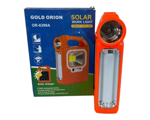 Портативна сонячна станція Power Bank ORION OR-6399A кемпінгова лампа із сонячною панеллю