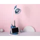 Лампа на гнучкій ніжці DESKTOP LAMP EL-2176 синій з функцією Powebank 1200mAh, тримачем телефона