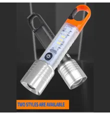 Багатофункціональний ручний акумуляторний ліхтарик з USB TYPE-C зарядкою X-202