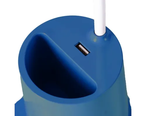 Лампа на гнучкій ніжці DESKTOP LAMP EL-2176 синій з функцією Powebank 1200mAh, тримачем телефона Лампа на гнучкій ніжці DESKTOP LAMP EL-2176 синій з функцією Powebank 1200mAh, тримачем телефона