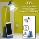 Лампа на гнучкій ніжці DESKTOP LAMP EL-2176 синій з функцією Powebank 1200mAh, тримачем телефона