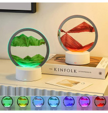 Настільна LED-лампа нічник Пісочний годинник 3D "Moving Sands Capes" USB Нічний світильник