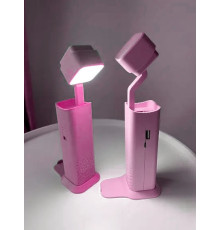 Настільна лампа-ліхтар Power Bank XANES. Рожевий і зелений
