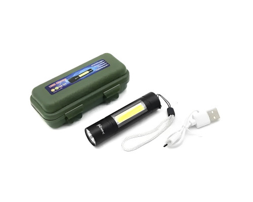 Ліхтарик кишеньковий Bailong BL-1501 ХРЕ+COB з вбудованим акумулятором Чорний Ліхтарик кишеньковий Bailong BL-1501 ХРЕ+COB з вбудованим акумулятором Чорний