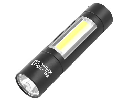 Ліхтарик кишеньковий Bailong BL-1501 ХРЕ+COB з вбудованим акумулятором Чорний Ліхтарик кишеньковий Bailong BL-1501 ХРЕ+COB з вбудованим акумулятором Чорний