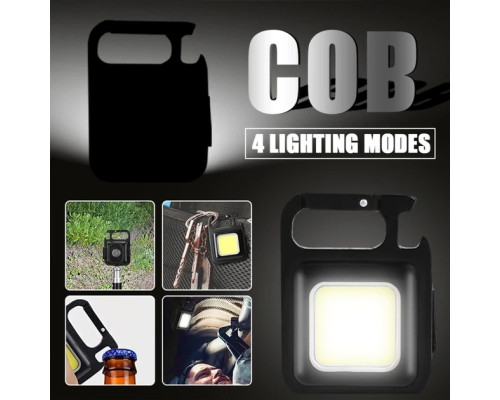 Ліхтарик брелок акумуляторний LED COB з карабіном і магнітом 500 mAh Ліхтарик брелок акумуляторний LED COB з карабіном і магнітом 500 mAh