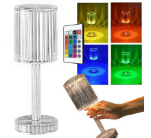 Декоративний LED світильник Crystal light, з пультом ДК/Настільна акумуляторна лампа