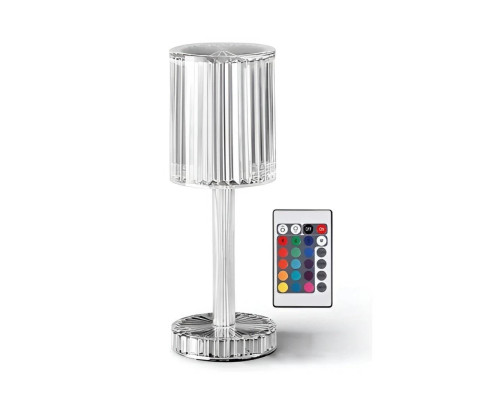 Декоративний LED світильник Crystal light, з пультом ДК/Настільна акумуляторна лампа Декоративний LED світильник Crystal light, з пультом ДК/Настільна акумуляторна лампа