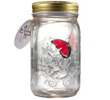 Декоративный ночник Бабочка в банке Butterfly Интерактивная порхающая бабочка в банке с подсветкой