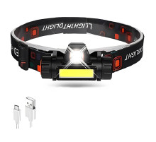 Ліхтар налобний Bailong BL-872-XPE+COB магніт + microUSB (2 режими)