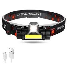 Ліхтар налобний Bailong BL-872-XPE+COB магніт + microUSB (2 режими)
