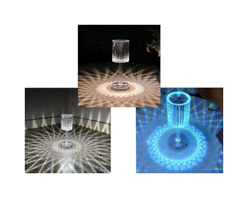 Декоративний LED світильник Crystal light, з пультом ДК/Настільна акумуляторна лампа Декоративний LED світильник Crystal light, з пультом ДК/Настільна акумуляторна лампа
