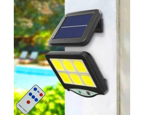 LED — вуличний світильник SL-F120 на сонячних батареях, автономний вологостійкий із датчиком руху для двору