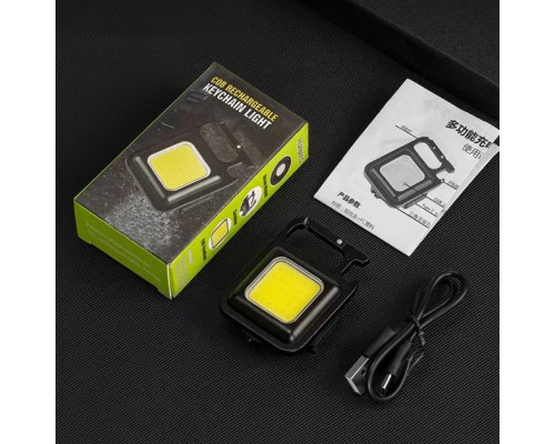 Ліхтарик брелок акумуляторний LED COB з карабіном і магнітом 500 mAh Ліхтарик брелок акумуляторний LED COB з карабіном і магнітом 500 mAh