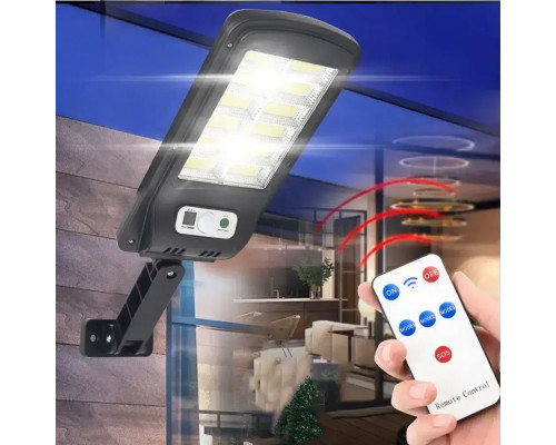 Вуличний ліхтар на сонячній батареї LED Solar Street Light BK-128B-12COB з датчиком руху та пультом Вуличний ліхтар на сонячній батареї LED Solar Street Light BK-128B-12COB з датчиком руху та пультом