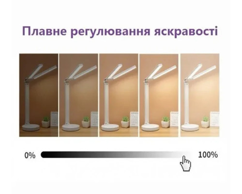 Світлодіодна настільна лампа з двома плафонами на акумуляторі з термометром, годинником, календарем Світлодіодна настільна лампа з двома плафонами на акумуляторі з термометром, годинником, календарем