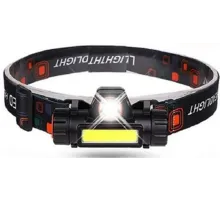 Ліхтар налобний акумуляторний із магнітом, 2 режими MA-101