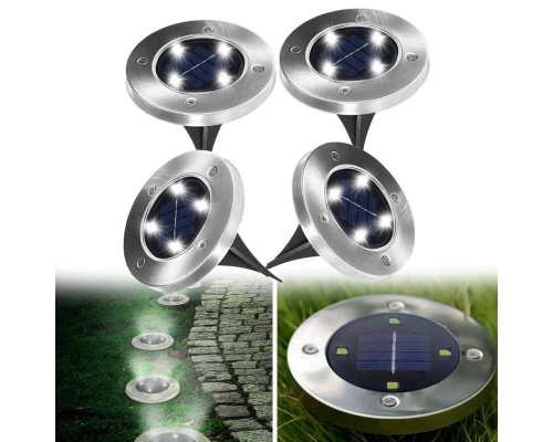 Вуличний світильник на сонячній батареї Solar Disk 8led-dm8 — садовий ліхтар Вуличний світильник на сонячній батареї Solar Disk 8led-dm8 — садовий ліхтар