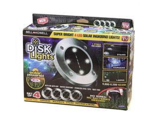 Вуличний світильник на сонячній батареї Solar Disk 8led-dm8 — садовий ліхтар Вуличний світильник на сонячній батареї Solar Disk 8led-dm8 — садовий ліхтар