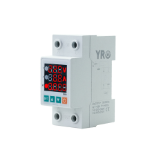 Реле напруги змінного струму YRVP-6 з цифровим дисплеєм (V, A, kWt), 2P, 63A, 230V AC