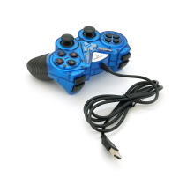 Геймпад Brazzers BR-8600 провідний для ПК, USB 2.0, Double Shock, Blue, Blister
