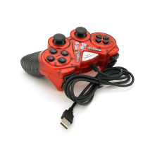 Геймпад Brazzers BR-8600 провідний для ПК, USB 2.0, Double Shock, Red, Blister