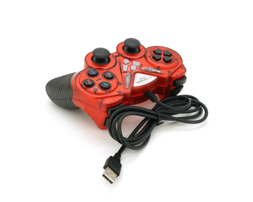 Геймпад Brazzers BR-8600 провідний для ПК, USB 2.0, Double Shock, Red, Blister Геймпад Brazzers BR-8600 провідний для ПК, USB 2.0, Double Shock, Red, Blister