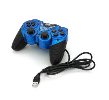 Геймпад проводной для ПК USB-908 USB 2.0 Double Shock (Blue) Геймпад проводной для ПК USB-908 USB 2.0 Double Shock (Blue)
