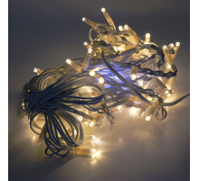 Гірлянда бахромою 120 LED White Hot, біла ізоляція, вулична, 5x0.7м, BOX
