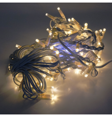 Гірлянда бахромою 120 LED White Hot, біла ізоляція, вулична, 5x0.7м, BOX