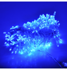 Гірлянди 200LED (Діод) Blue, 8 режимів, 13.5 метрів, чорна ізоляція, BOX