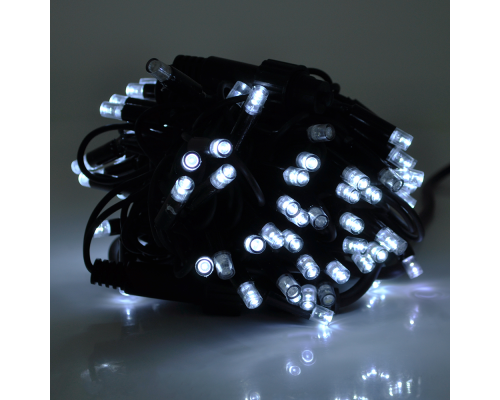 Гірлянди 100LED (ДИОД) White, 10 метрів, чорна ізоляція (вулична), BOX Гірлянди 100LED (ДИОД) White, 10 метрів, чорна ізоляція (вулична), BOX