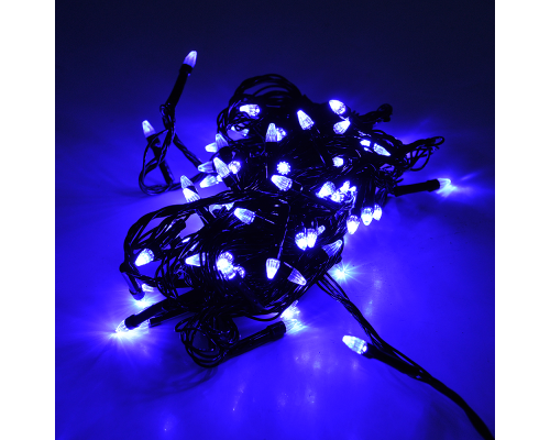Гірлянди 100LED (Діод) Blue, 7 режимів, 5 метрів, чорна ізоляція, BOX Гірлянди 100LED (Діод) Blue, 7 режимів, 5 метрів, чорна ізоляція, BOX