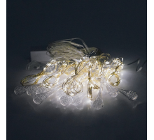 Гірлянда 400LED Крапля (White Hot), мідний провід, 8 режимів, 2*2метри, прозора ізоляція, BOX