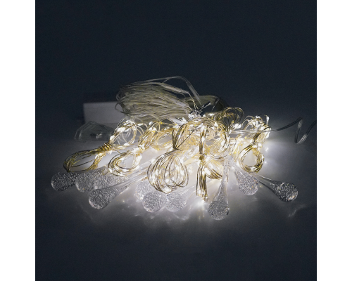 Гірлянда 400LED Крапля (White Hot), мідний провід, 8 режимів, 2*2метри, прозора ізоляція, BOX Гірлянда 400LED Крапля (White Hot), мідний провід, 8 режимів, 2*2метри, прозора ізоляція, BOX