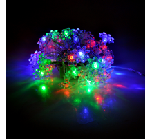 Гірлянді 40LED (Квіточка) Red / Green / Blue / Yellow, 1 режим, 5метров, прозора ізоляція, Пакет