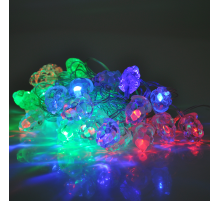 Гірлянди 40LED (Сніжок) Red / Green / Blue, 1 режим, 5метров, прозора ізоляція, BOX