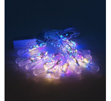 Гірлянда 400LED Крапля (Red/Green/Blue/Yellow), мідний провід, 8 режимів, 2*2метри, прозора ізоляція, BOX