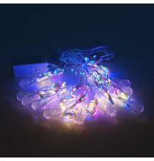 Гірлянда 400LED Крапля (Red/Green/Blue/Yellow), мідний провід, 8 режимів, 2*2метри, прозора ізоляція, BOX