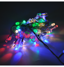 Гірлянди 120LED (Штора) Red / Green / Blue / Yellow, 8 режимів, 3х0,3 метра, прозора ізоляція, BOX