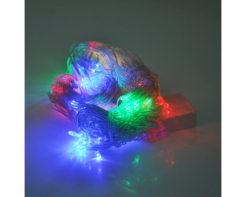 Гірлянди 240LED (Сітка) Red / Green / Blue / Yellow, 2,0 * 2,0 метри, прозора ізоляція, BOX