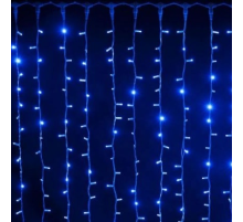 Гірлянда 240LED (Водоспад) Blue, 8 режимів, 2*2метра, прозора ізоляція, BOX