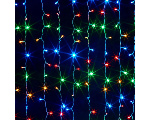 Гірлянда 560LED (Водоспад) Red / Green / Blue / Yellow, 8 режимів, 3 * 3метра, прозора ізоляція, BOX