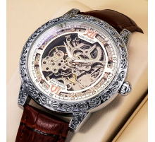 Чоловічий годинник AOKULASIC 2120, механічний, діаметр 43mm, ремінець 230mm