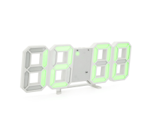 Електронний годинник VST-LY1089, будильник, живлення від кабелю 220V, Green Light, Box