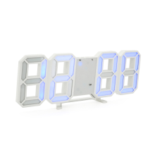 Електронний годинник VST-LY1089, будильник, живлення від кабелю 220V, Blue Light, Box