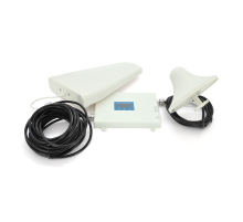 Комплект підсилювач GSM304-3G-4G 900/1800/2100МГц. Підсилювач тридіапазонний, антена прийому 10м кабелю, антена ретрансляції 3 метри. White