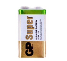Батарейка лужна GP SUPER ALKALINE 1604AEB-5S1, 9V, крона, 6LF22 10 (100шт.) х10(10шт.) х1 у вакуумному впакуванні ціна за 1шт