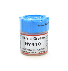 Паста термопровідна HY-410 15g, банка, White,> 1,42W / m-K, <0.262 ° C-in² / W, -30 ° ≈280 °, В'язкість -1K cPs, OEM Q40